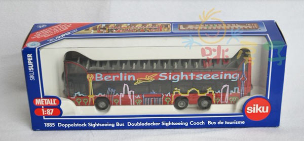 Red 1:87 SIKU 1885 Die-Cast Berlin Sightseeing Double Decker Bus