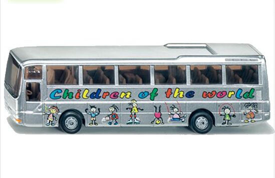1:87 Scale Silver SIKU 1624 Die-Cast School Bus Toy