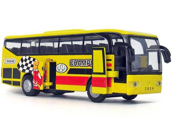 Red / Blue / Yellow Kids Diecast Coach Bus Toy