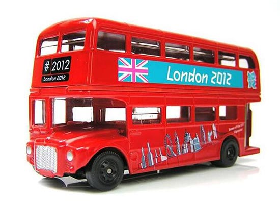 Kids Red 1:64 Scale Corgi Diecast London Double Decker Bus Toy