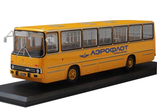 Yellow 1:43 Scale Diecast Ikarus 260 Airport Bus Model