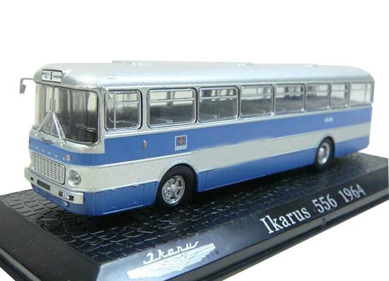 Blue 1:72 Scale Atlas Diecast Ikarus 556 1964 City Bus Model