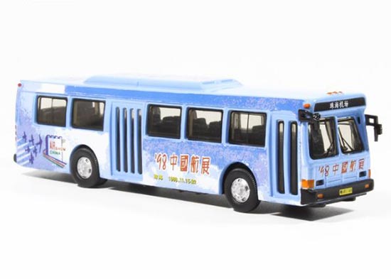 Blue 1:76 Scale Diecast Flxible City Bus Model