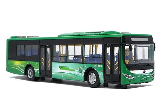 Green 1:42 Scale Diecast YuTong ZK6125CHEVPG4 City Bus Model