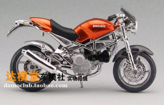 Red 1:18 Scale MaiSto Diecast Ducati Monster S4 Motorcycle
