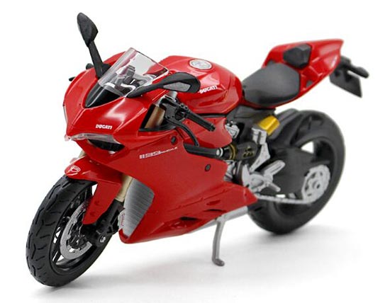 1:12 Scale Red MaiSto Diecast Ducati 1199 Panigale Motorcycle