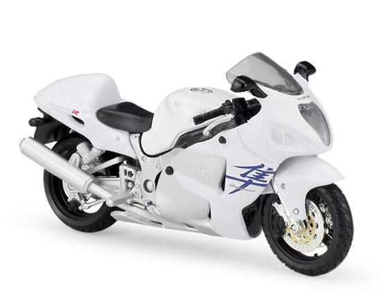White 1:18 Scale MaiSto SUZUKI GSX 1300R Motorcycle