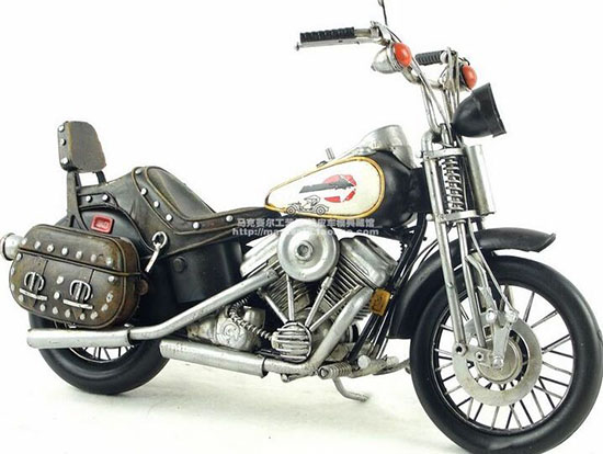 Large Scale Black Tinplate 1922 Harley Davidson Model