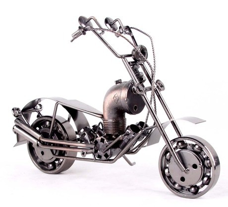 Bronze / Black Home Office Decoration Motorcycle Model