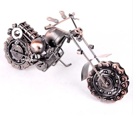 Home / Office Decoration Bronze / Black Motorcycle Model