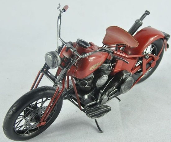 Large Scale Wine Red 1962 Harley Davidson FLH DUO GLIDE Model