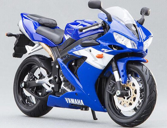schwarz von Maisto mit Wunschkennzeichen Motorrad 1:12 Yamaha YZF R1 blau 