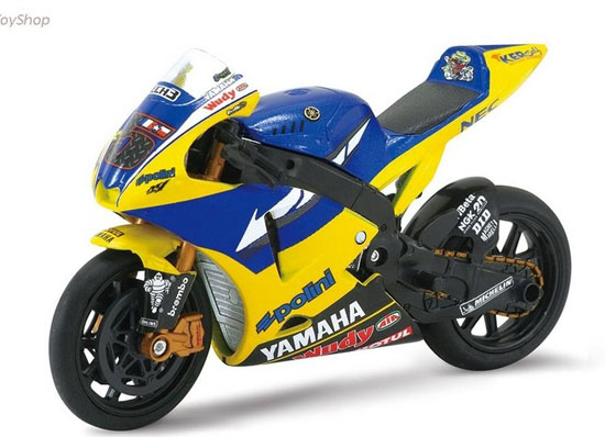 1:18 Scale Yellow-Blue YAMAHA Motorcycle Model