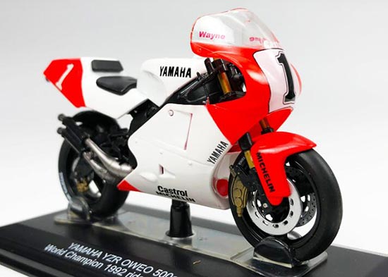White-Red 1:22 Scale YAMAHA YZR OWEO 500cc Motorcycle