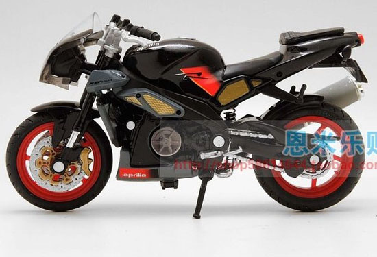 Black 1:18 Scale Aprilia Tuono 1000 Motorcycle