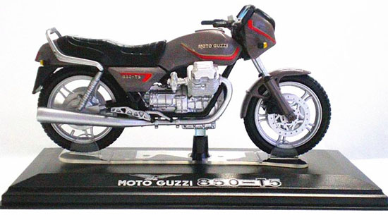 Black 1:22 Scale Diecast MOTO GUZZI 850 T5 Model