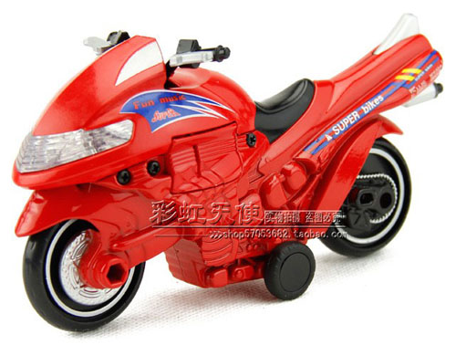 Kids Red/ Blue/ Yellow/ Black Pull-Back Function Motorcycle Toy