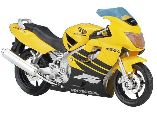 1:18 Scale Yellow MaiSto Diecast Honda CBR 600F4 Model
