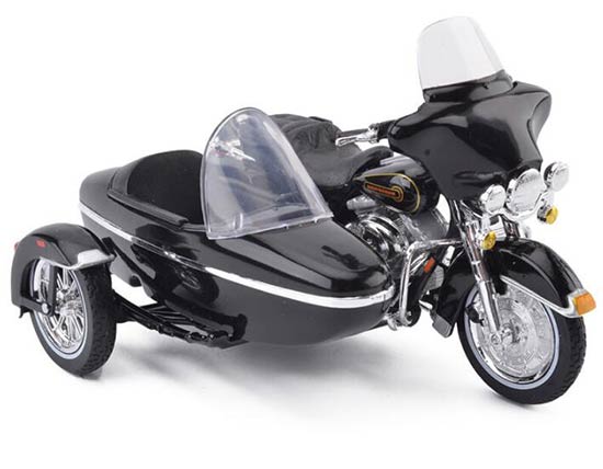 Black 1:18 Scale Maisto Diecast Harley Davidson Sidecar Model