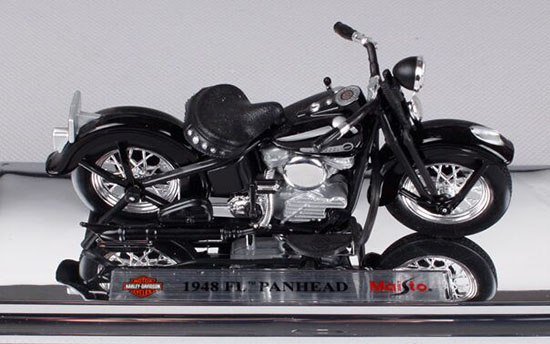 Black Maisto Harley-Davidson 1952 K Model 1:18 Scale Diecast Model Motorcycle 