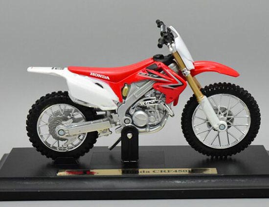 Maisto 1:18 Scale HONDA CRF450R Miniature Motorcycle Diecast Model Toys W Base 