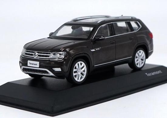 Brown /Silver 1:43 Scale Diecast Volkswagen Teramont 2017 Model