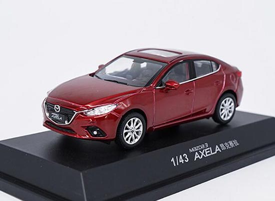 Red 1:43 Scale Diecast Mazda 3 Axela Model
