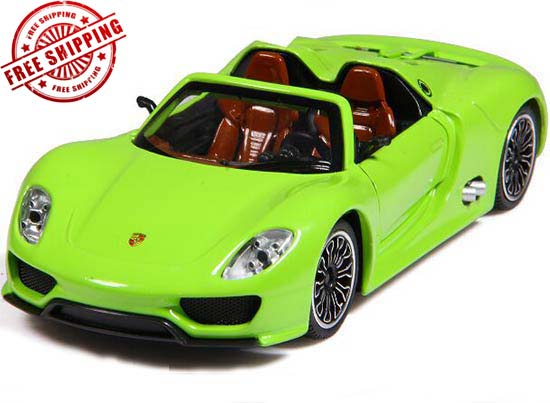Red / Green / Gray 1:32 Kids Diecast Porsche 918 Spyder Toy