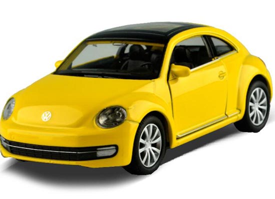 Welly 1:36 White / Red / Yellow Kids Diecast VW Beetle Toy