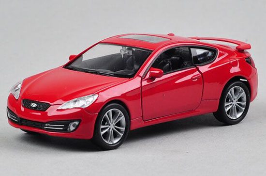 Red Kids 1:36 Scale Welly Diecast Hyundai Genesis Coupe Toy