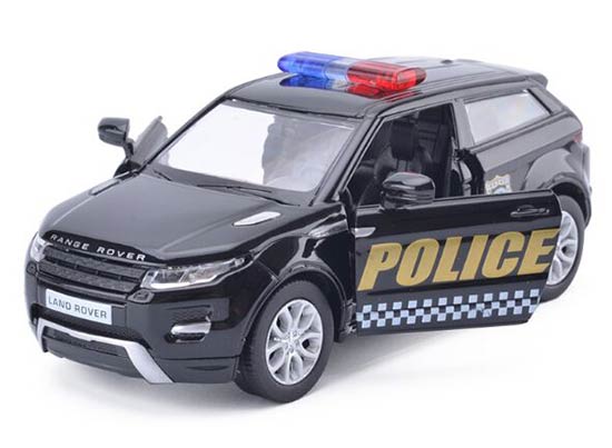 1:36 Kids Black Police Diecast Land Rover Range Rover Evoque Toy