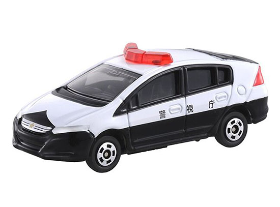 White 1:60 Scale Police Diecast Honda Insight Patrol Car Toy