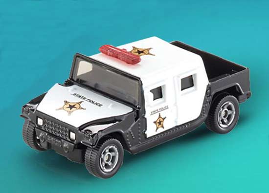 Black-White SIKU 1334 Police Diecast Hummer Pickup Truck Toy