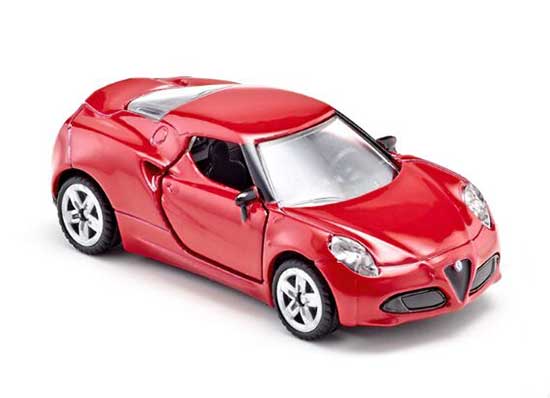 Mini Scale Red / Black Kids SIKU 1451 Diecast Alfa Romeo 4C Toy