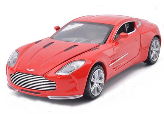 1:32 Red / White / Black Kids Diecast Aston Martin One 77 Toy
