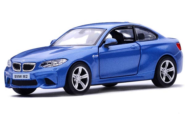 1:36 Scale White / Blue / Black Kids Diecast BMW M2 Car Toy