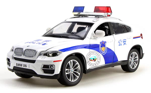 1:32 Scale Police White Kids Diecast BMW X6 Toy