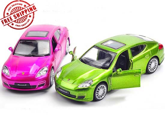 Green / Pink Kids 1:43 Scale Diecast Porsche Panamera S Toy