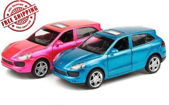 1:43 Scale Kids Pink / Blue Diecast Porsche Cayenne S Toy