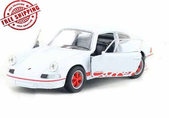 1:36 Scale Welly Kids White Diecast Porsche Carrera RS Toy