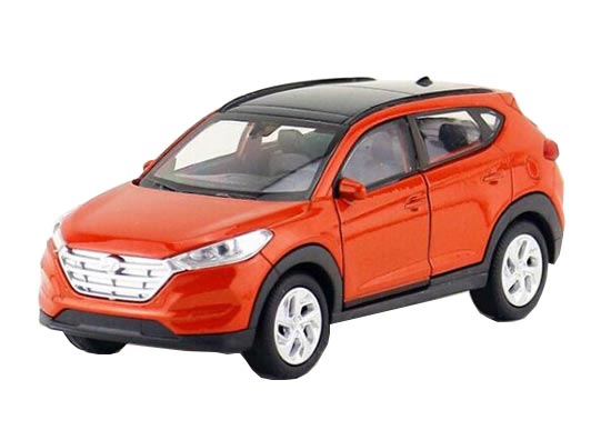 Kids Welly 1:36 White / Orange Diecast Hyundai Tucson Toy
