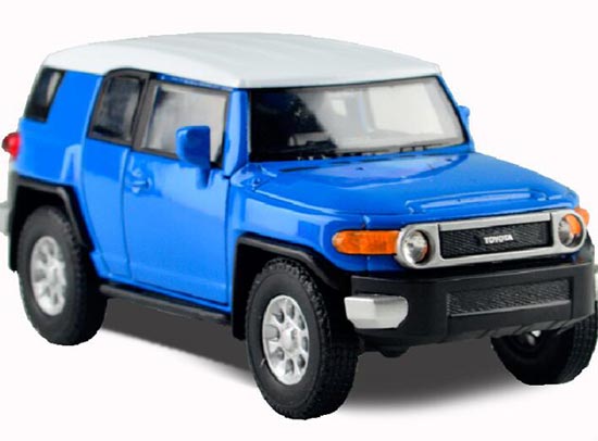 Blue / Yellow Kids Welly 1:36 Diecast Toyota FJ Cruiser Toy