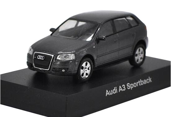 1:64 Scale Gray / Red Kyosho Diecast Audi A3 Sportback Model