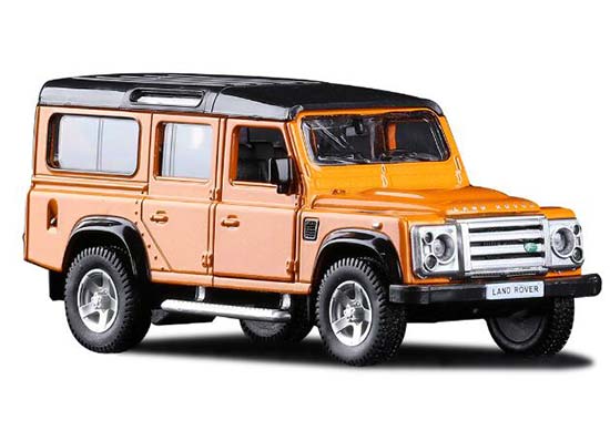 Kids Orange / White / Green Diecast Land Rover Defender Toy