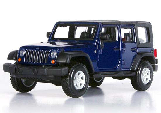 Blue Bburago 1:32 Scale Kids Diecast Jeep Wrangler Rubicon Toy