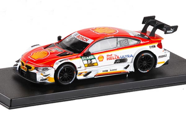 Red 1:43 Scale NO.15 Shell Painting Diecast BMW M4 DTM Toy