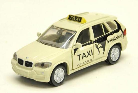 Kids SIKU 1491 Creamy White Diecast BMW X5 Taxi Toy