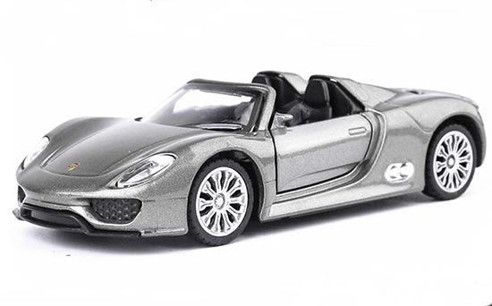 1:43 Scale Gray Diecast Porsche 918 Spyder Car Toy