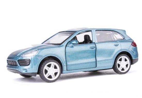 1:43 Gray / Blue Diecast Porsche Cayenne S SUV Toy