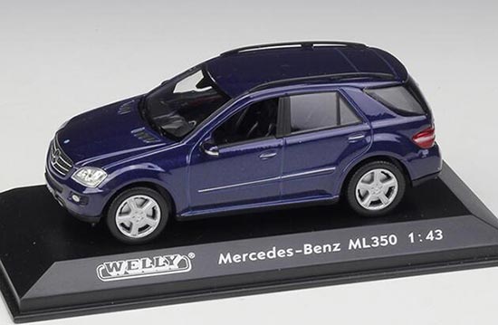 1:43 Scale Blue Welly Diecast Mercedes Benz ML350 Model